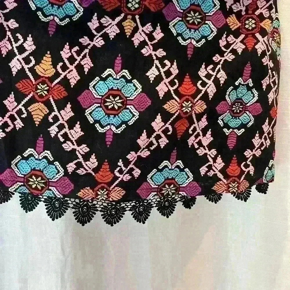 Anthropologie Edme & Esyllte Primula Black Floral Halter Dress Size 2 Small - Picture 6 of 8